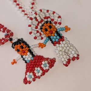 2VTG BEADED MARRIED COUPLE NECKLACES